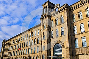 Autumnal blues at The Salt Mill POV1, Saltaire, Shipley, Bradford, West Yorkshire.