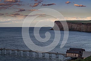 Saltburn cliff. Located on the north east coast of England.