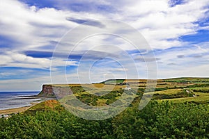 Saltburn on Sea cliff top walk, North Yorkshire, England