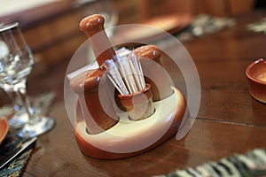 Saltcellar and pepper shaker