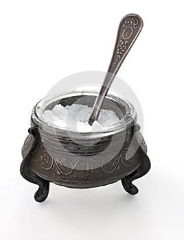 Saltcellar with spoon photo