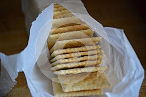 Salted crackers