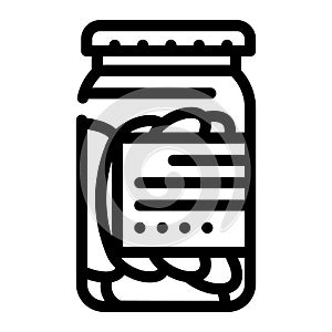 salted cucumbers canned food line icon vector illustration