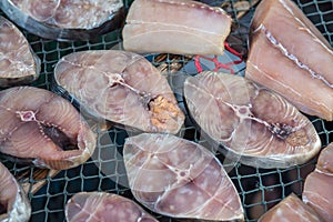 Salted fish (dried fish) in market