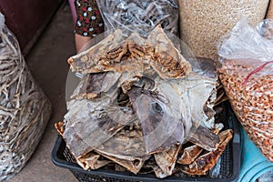 Salted fish (dried fish) for sale at market