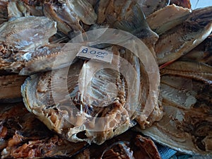 Salted fish is the favorite food of indonesians