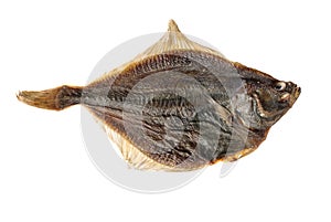 Salted flounder isolated on the white