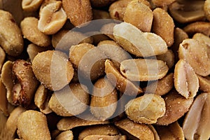 Salted peanuts background.