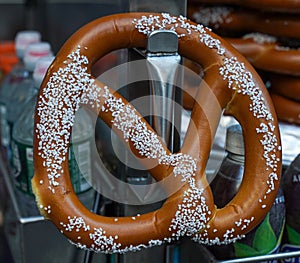 Salted Pretzel at street cart in New York