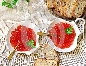 Salted salmon roe red caviar