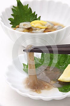 Salted Sea Cucumber Guts and sea cucumber with vinegar