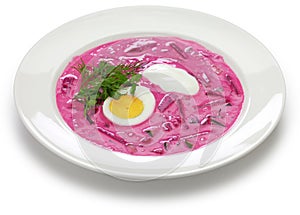 Lithuanian cold beet soup photo
