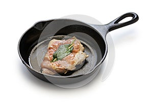 Saltimbocca alla romana on skillet photo