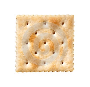 Saltine Cracker isolated on white