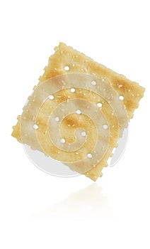 Saltine Cracker on White photo