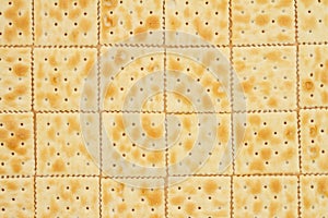 Saltine crackers in rows background photo