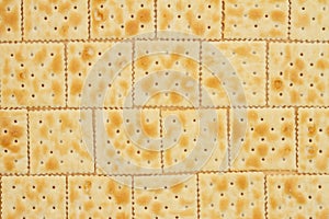 Saltine crackers in rows background photo
