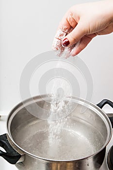 Salting water photo