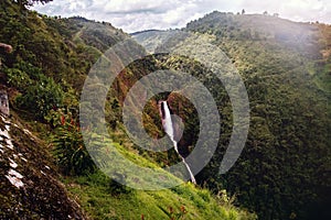 Salto de bordones en Huila, colombia photo