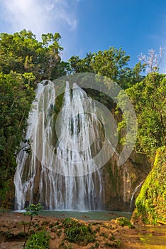 Salto de Limon waterfall in Dominikan Republic photo