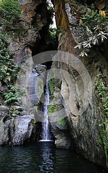 Salto do Cabrito waterfall, Sao Miguel, Azores photo