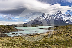 Salto Grande at Pehoe Lake, Torres del Paine Park, Chile