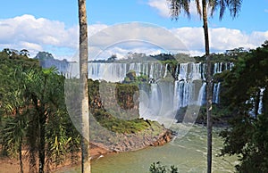 Salto San Martin of Iguazu Falls, amazing UNESCO World Heritage Site in Misiones Province of Argentina