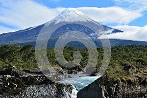 Saltos de Petrohue Falls in Patagonia Chile