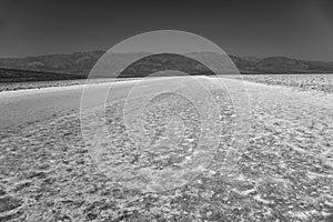 Saltsee and Badwater basin in Badwater, death valley, USA