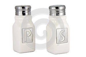 Saltshaker and pepper container photo