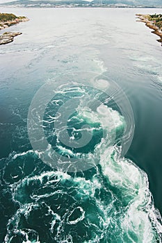 Saltstraumen sea whirlpools natural phenomenon