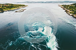 Saltstraumen sea whirlpools natural phenomenon photo