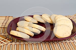 Salty biscuits with cummin seeds and carom seeds