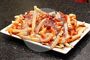 Salty Cheese French Fries with Bacon photo