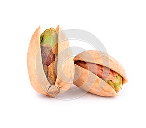 Salty pistachios healthy isolated snack photo