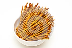 Salty pretzel sticks photo