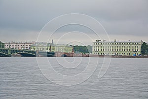 Saltykov' house and office case of Marble Palace Neva river in Saint Petersburg, Russia