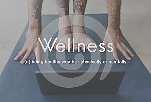 Salubrious Wellness Healthy Fitness Strong Powerful Concept photo