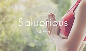 Salubrious Wellness Healthy Fitness Strong Powerful Concept photo