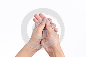 Salute on white background