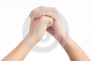 Salute on white background