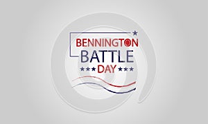 Saluting Soldiers USA Flag Illustration for Bennington Battle Day Text