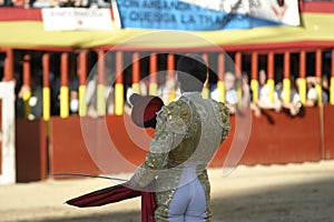 Saluting torero