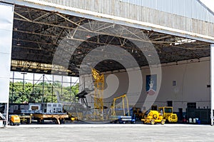 View of the Brazilian Air Force hangar in the city of Salvador, Bahia