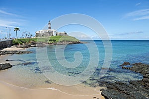 Salvador Brazil Farol da Barra Lighthouse Beach photo