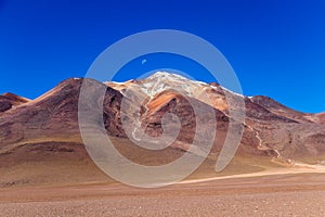 The Salvador Dali desert also known as Dali Valley, in the Eduardo Avaroa Park in Bolivia, Andes in South America photo