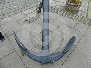Salvaged anchor from the 1880s