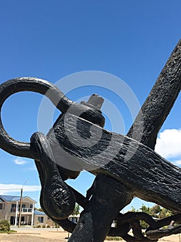 Salvaged nautical anchor