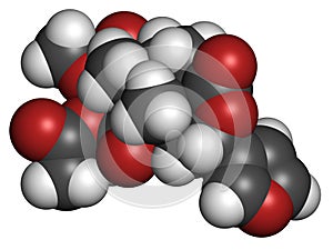 Salvinorin A entheogen molecule. Psychotropic molecule from Salvia divinorum.