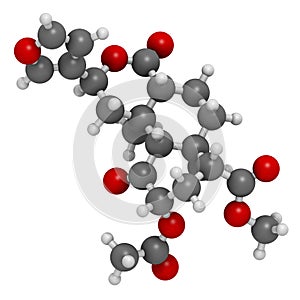 Salvinorin A entheogen molecule. Psychotropic molecule from Salvia divinorum. photo